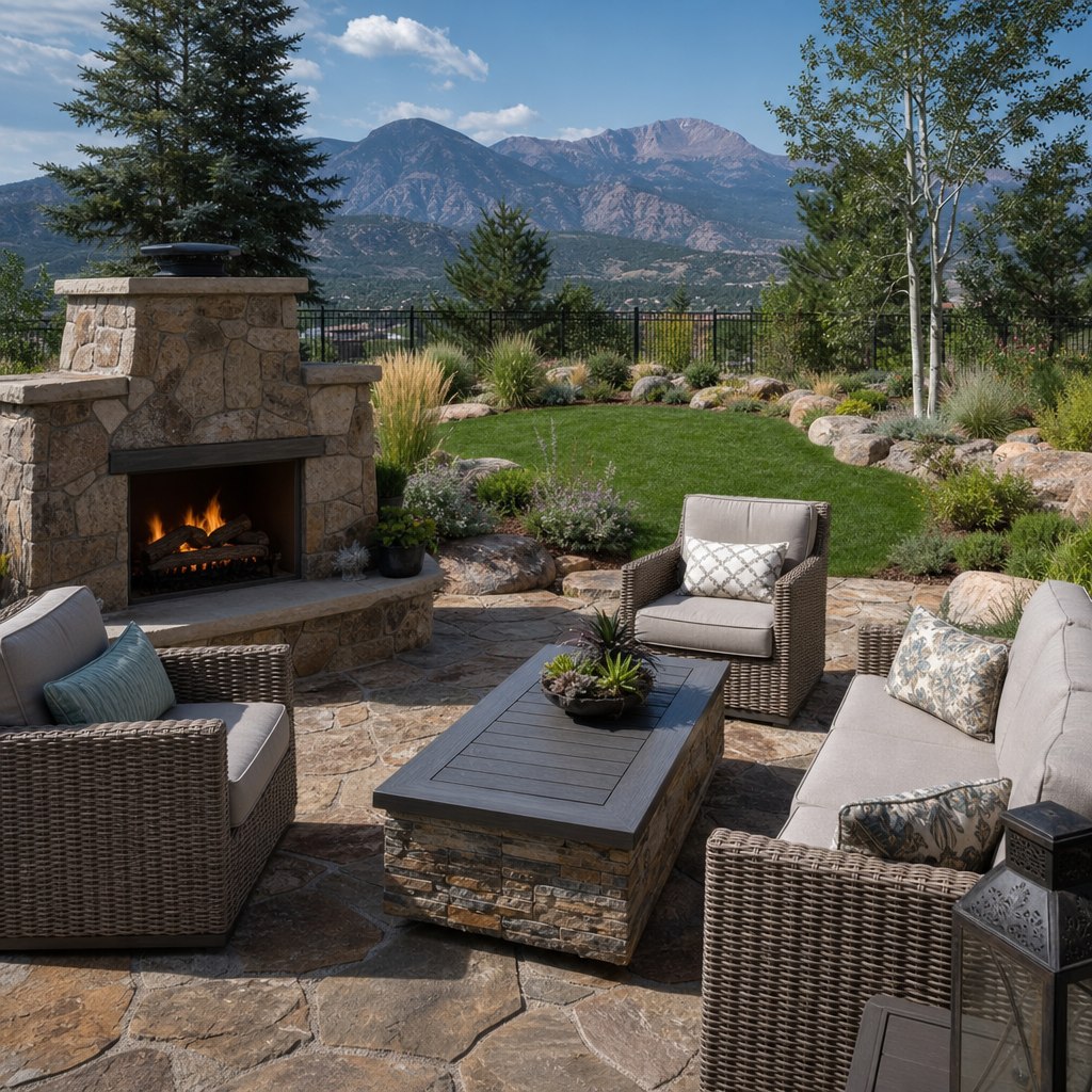 Hardscape and outdoor living details in Colorado Springs