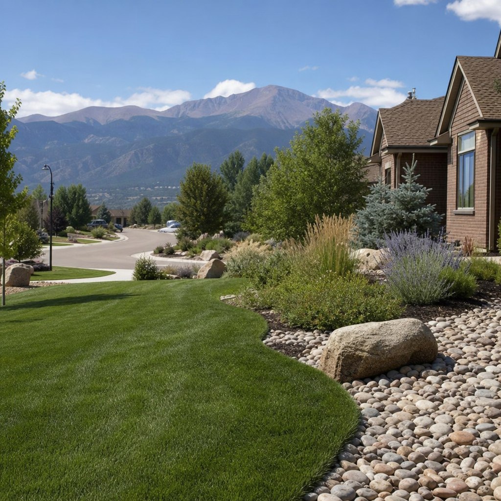 Professionally finished Colorado Springs yard